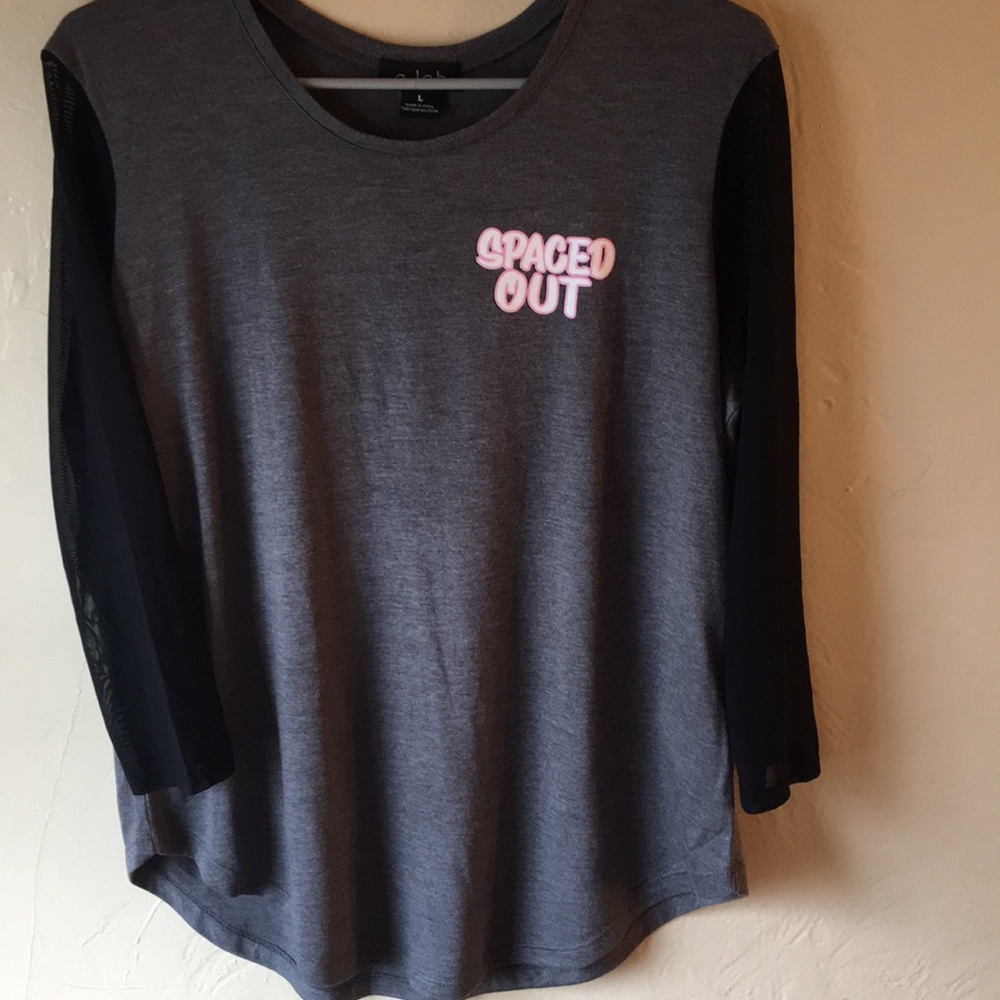 Gray long sleeve shirt